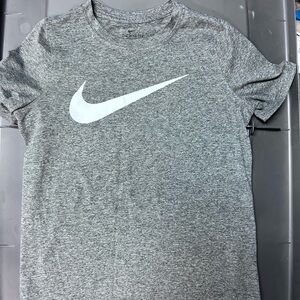Nike Gray Short Sleeve Tee with White Swoosh